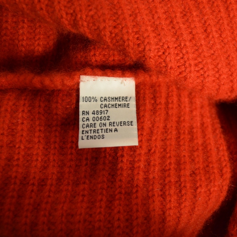 Calvin Klein Orange-Red Ribbed Open-Front Cropped Cardigan - Picture 7 of 7